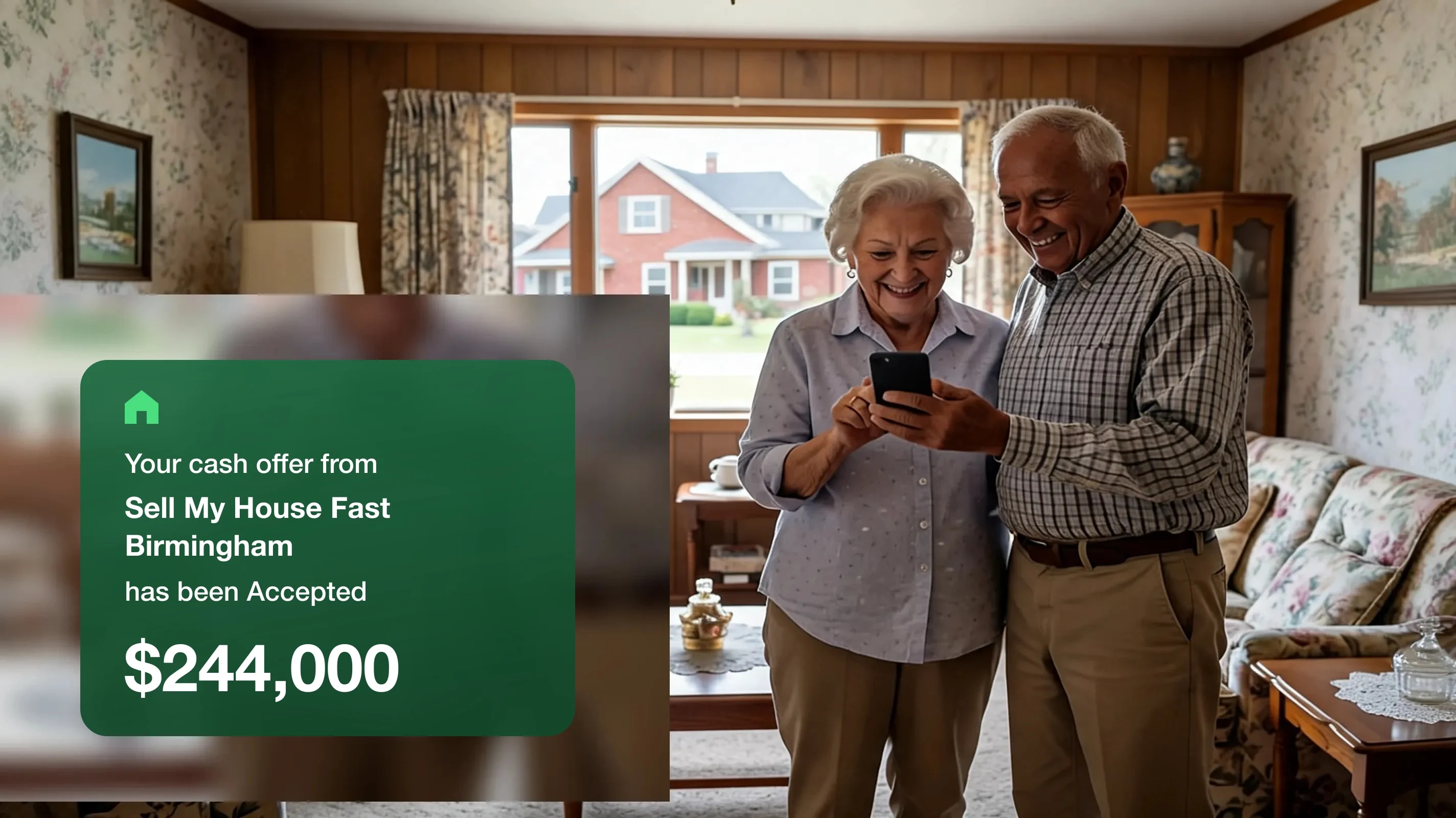 Birmingham Alabama homeowners reviewing an accepted cash offer on their house